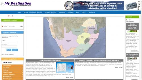 Resized 400px: MyDestination.co.za Screen shot